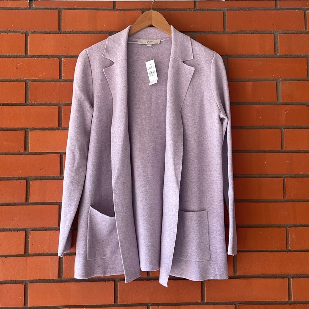 LOFT Lavender Cardigan Sweater